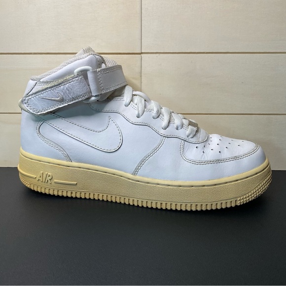 Nike Shoes - Vintage Nike Air Force 1 White Mid Women's Size 8 Shoes 6.5Y AF1 82 314195-113